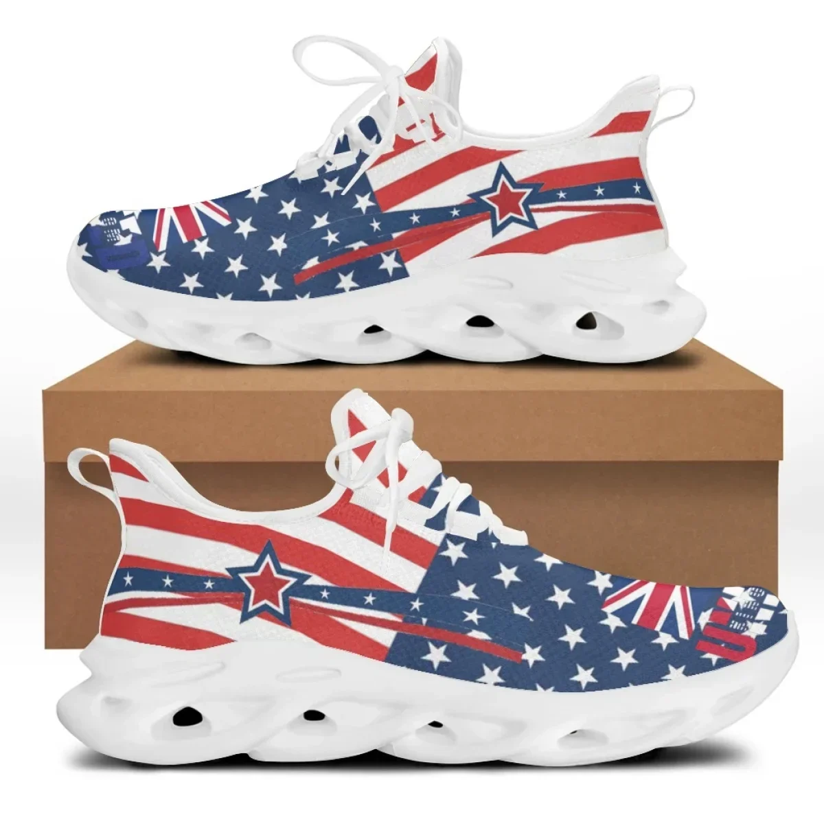 Men'S Shoes Liberty - 7.4 Damskie płaskie buty z nadrukiem