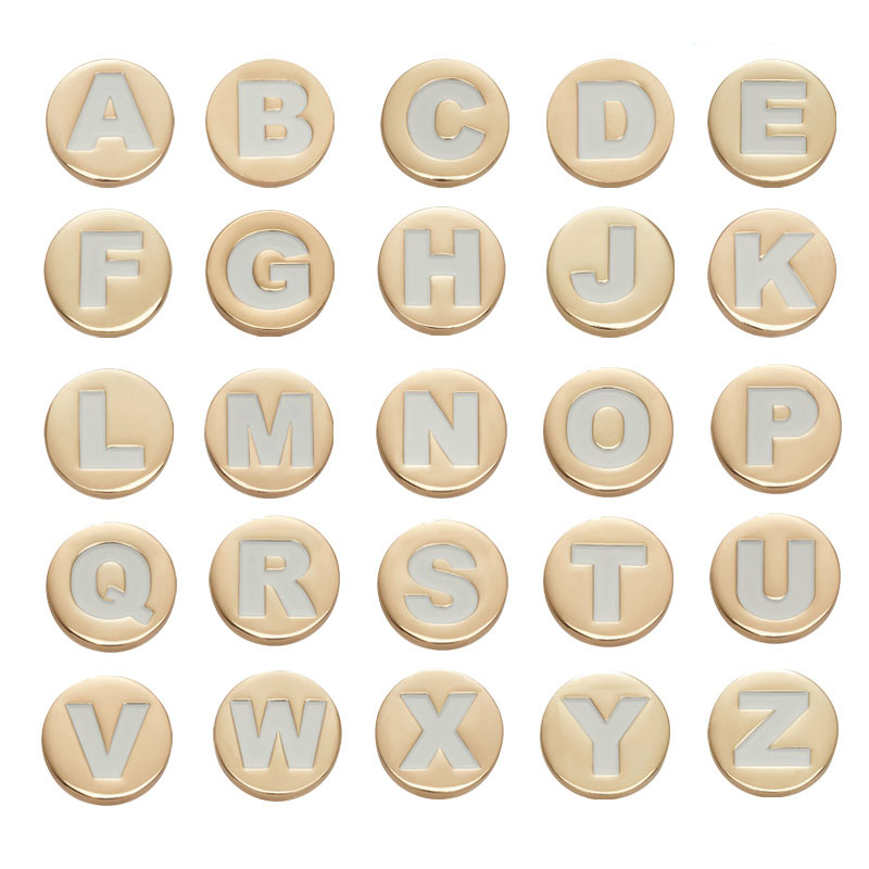 Men'S Shoes With Velcro - Bling Gold Letter Shoe Charms for