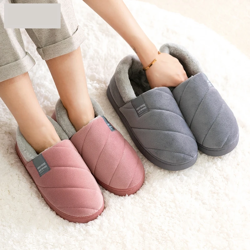 Men Shoes Size 46 - Nowe męskie kapcie zimowe jednokolorowe z