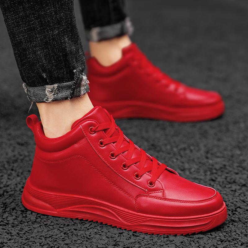 Men Shoes Size 46 - Para Jesień Zima Nowe Czerwone Buty