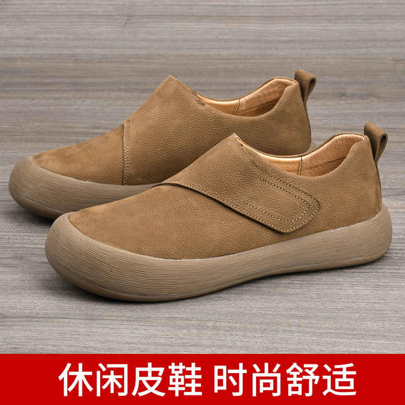 Men'S Shoes With Velcro - Męskie mokasyny na co dzień 2026,