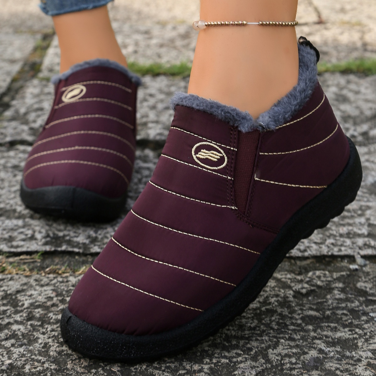 Men Shoes Online - Męskie wodoodporne buty śniegowce z futerkiem,