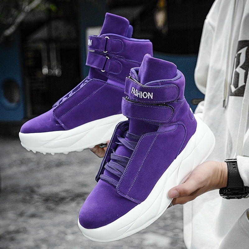 Fioletowe sneakersy męskie z w – Men'S Shoes With Velcro recenzja i cena